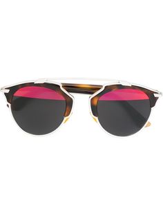 солнцезащитные очки с серебристым мостом Christian Dior Vintage