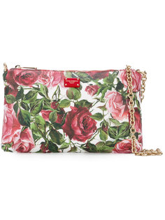 клатч с рисунком из роз и цепочкой Dolce & Gabbana