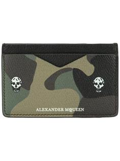 кошелек для карт с камуфляжным рисунком Skull Alexander McQueen