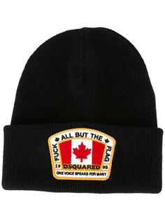 шапка-бини с нашивкой в виде флага Канады Dsquared2