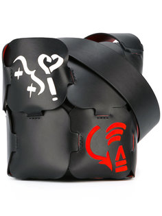 сумка на плечо дизайна колор-блок  Paco Rabanne