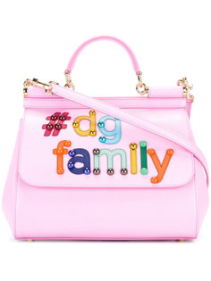сумка-тоут с аппликацией DG family Dolce & Gabbana