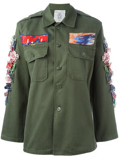 куртка в военном стиле 3D Hibiscus Night Market