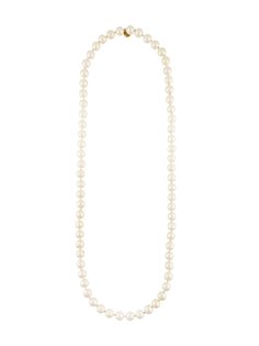 длинное ожерелье из искусственного жемчуга Chanel Vintage