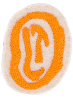 заплатка на липучке с логотипом из бусин Olympia Le-Tan