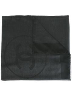 шарф с логотипами в тон Chanel Vintage