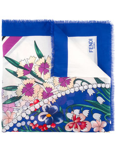 платок с цветочным узором Fendi