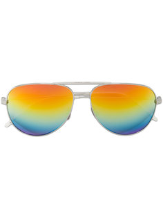 радужные солнцезащитные очки-авиаторы Saint Laurent Eyewear