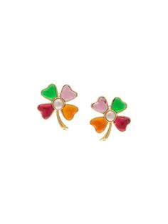 серьги-четырехлистники Chanel Vintage