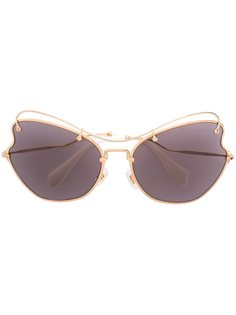 массивные солнцезащитные очки  Miu Miu Eyewear