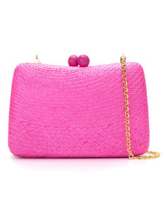 woven straw clutch Serpui