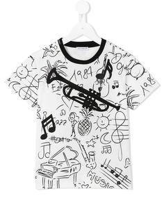 футболка с принтом Jazz Elements Dolce & Gabbana Kids