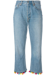 укороченные джинсы с помпонами Forte Couture