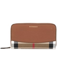 кошелек в клетку с круговой молнией Burberry