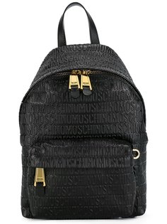 рюкзак с тисненым логотипом Moschino