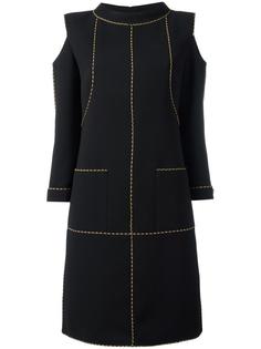 платье с декоративными прорезями Chanel Vintage