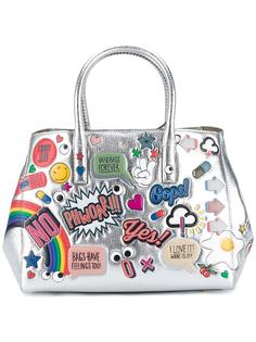 сумка-тоут Ebury со стикерами Anya Hindmarch