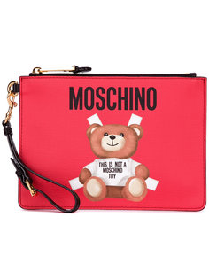 клатч с медведем Moschino