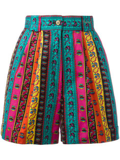 шорты в полоску геометрической формы Kenzo Vintage