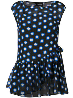 блуза без рукавов в горох Boutique Moschino