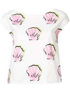 укороченная блуза с ракушками Boutique Moschino