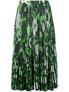 плиссированная юбка с цветочным принтом  Christian Wijnants