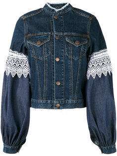 джинсовая куртка с кружевом Athos Forte Couture