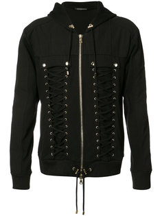 толстовка на молнии со шнуровкой Balmain