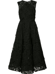кружевное платье с цветочным узором Christian Siriano