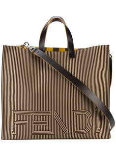 большая сумка-тоут с логотипом Fendi
