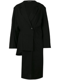 длинный асимметричный блейзер  Yohji Yamamoto