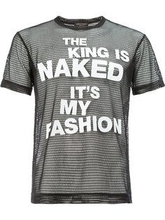 прозрачная футболка с принтом слогана Comme Des Garçons Homme Plus