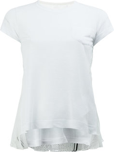 футболка с оборками и полупрозрачной спинкой Sacai