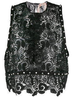 кружевной топ макраме с заклепками Nº21