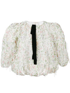 прозрачная блузка с вышивкой Giambattista Valli