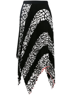 плиссированная юбка с леопардовым принтом  Proenza Schouler