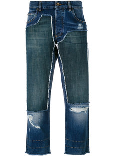 укороченные джинсы с нашивками Dolce & Gabbana