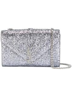 сумка на плечо Monogram с блестящей отделкой Saint Laurent