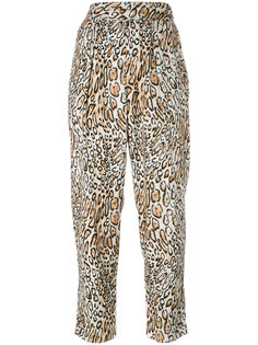 укороченные брюки с леопардовым рисунком Raquel Allegra