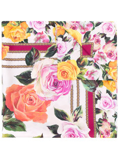 квадратный платок с цветочным принтом Dolce & Gabbana