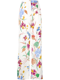 брюки прямого кроя с цветочным принтом Diane Von Furstenberg