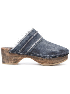 джинсовые мюли на платформе  Mm6 Maison Margiela