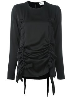 блузка со сборками на затяжках DKNY