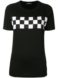 футболка с клетчатой вставкой Dsquared2