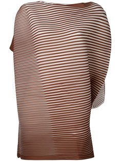 асимметричная блузка в полоску  Issey Miyake