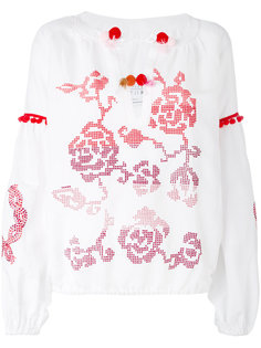 блузка с цветочным узором  Forte Couture