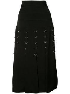 юбка в складку с перфорированным дизайном Prabal Gurung