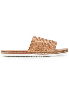 плетеные шлепанцы Casadei