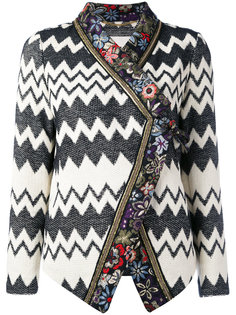 пиджак с принтом зигзаг и цветочным узором  Bazar Deluxe