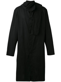 пальто миди с шарфом Yohji Yamamoto